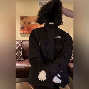 A women's HyVent Hooded Jacket by North Face